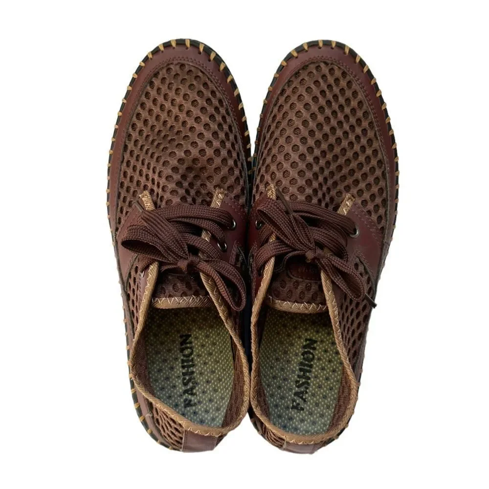 🔃Kaegreel Men’s Brown Mesh Lace Up Water Shoes